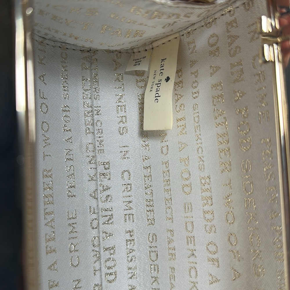 Kate Spade Wedding Belles Clutch/Shoulder Bag Mr & Mrs Purse - Picture 5 of 6